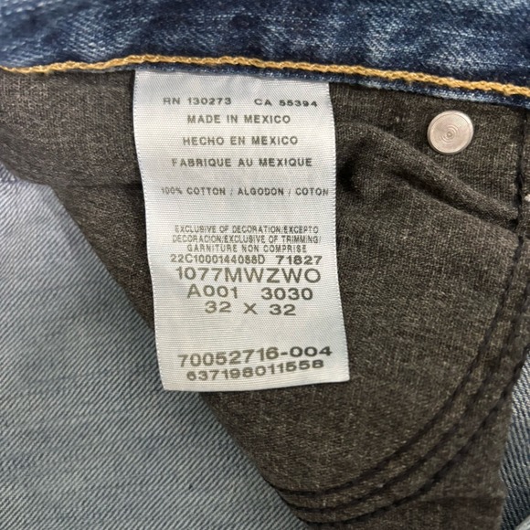 Wrangler Retro Bootcut Leg Jeans Mens 32x32 Blue Denim Cotton Stretch Slim Fit - Picture 4 of 9